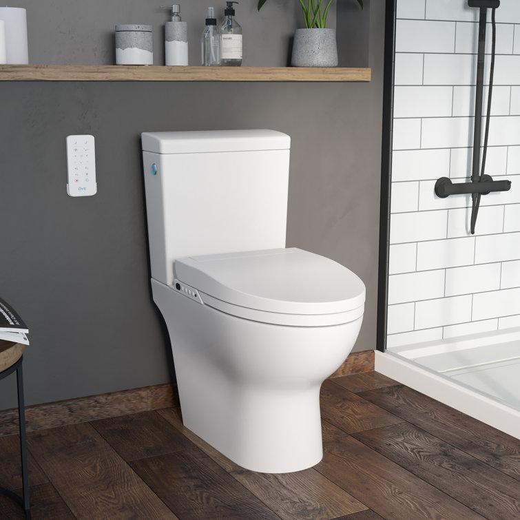 Wilma White High Efficiency Elongated Two Piece Bidet Toilet