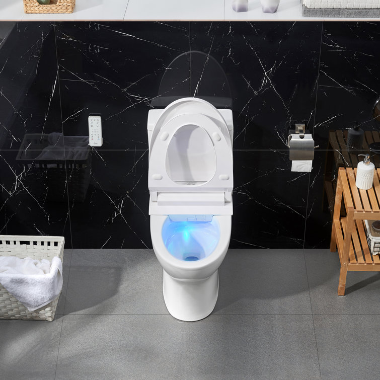 Wilma White High Efficiency Elongated Two Piece Bidet Toilet
