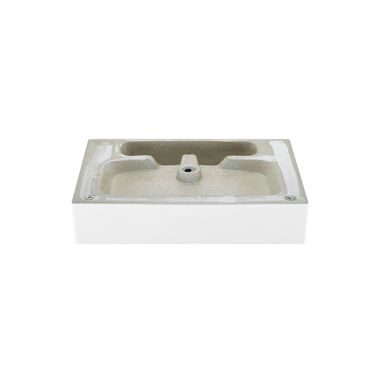 Claire 24" White Ceramic Console Sink with Matte White Legs
