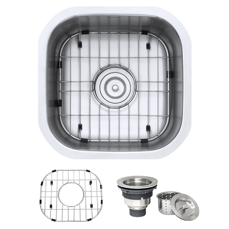 Ruvati 16" Stainless Steel Undermount Bar Prep Sink