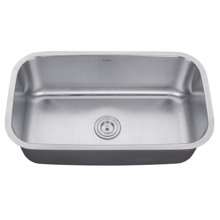 Ruvati 35-inch Drop-in Stainless Steel Single Bowl Kitchen Sink