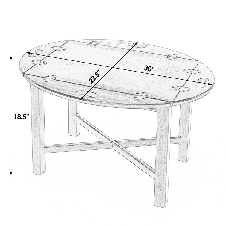 Black Licorice Round Poplar Wood End Table