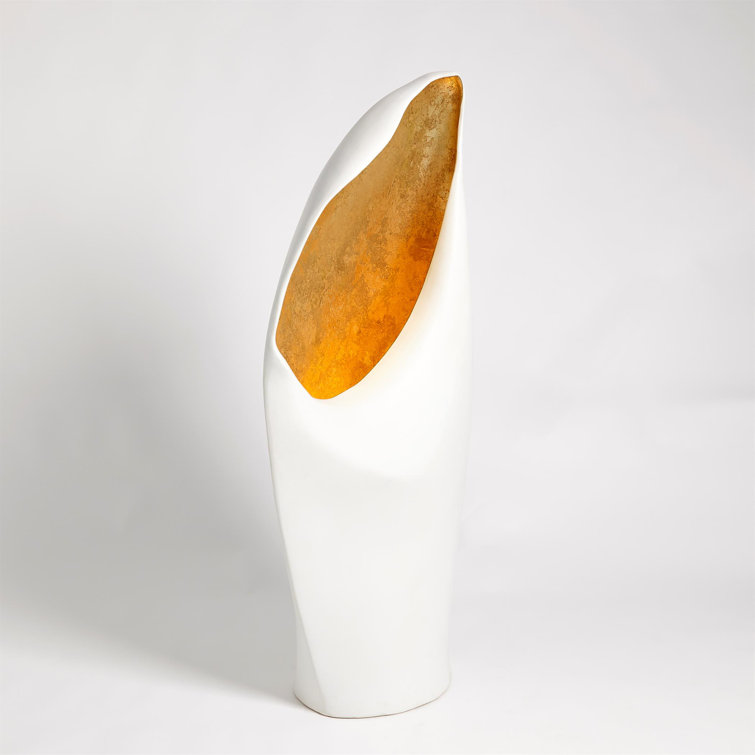 Majestic Gold Leaf Handcrafted Ceramic Floor Lamp