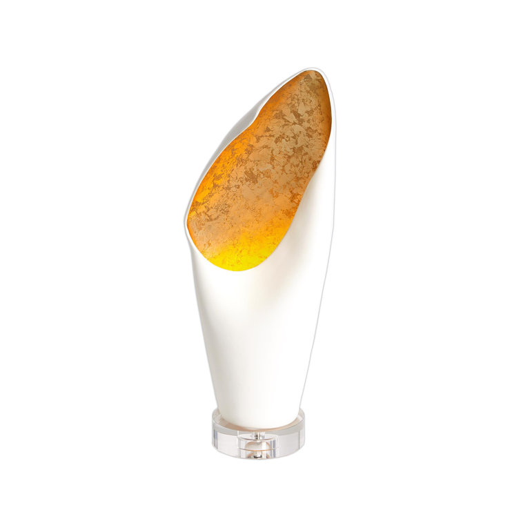 Italian Ceramic Gold Leaf Finish Dramatic Table Lamp