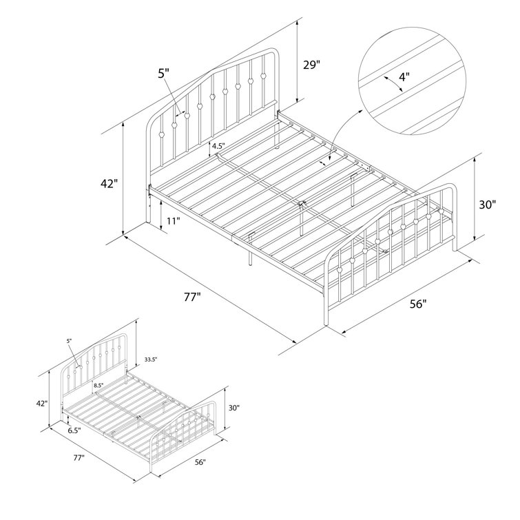 Bushwick Metal Platform Bed