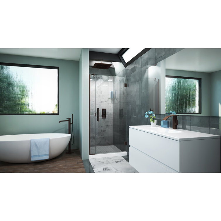 Scottsdale 35" x 72" Oil-Rubbed Bronze Frameless Hinged Shower Door
