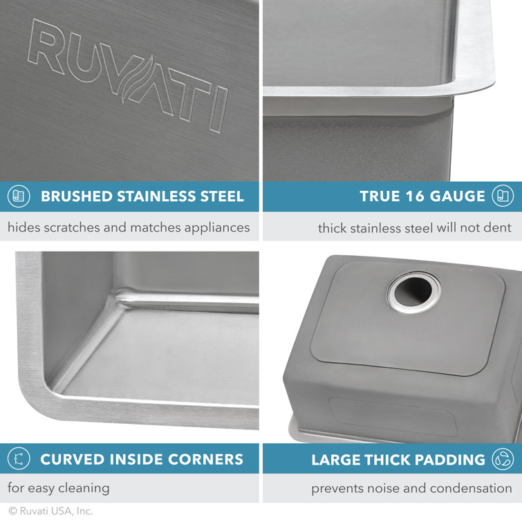 Modena 28'' Double Bowl Undermount Stainless Steel Kitchen Sink
