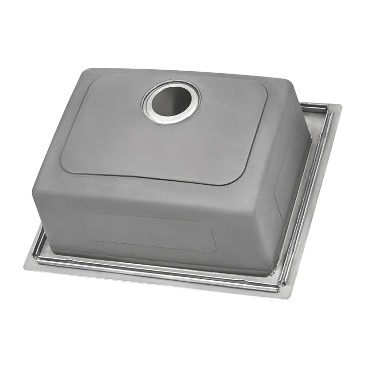 23 x 20 Inch Stainless Steel Drop-In Single Bowl Kitchen Sink