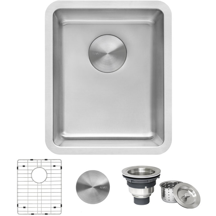 Ruvati 12" Stainless Steel Undermount Single Bowl Bar Sink