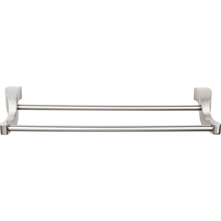 Polished Nickel Modern Double Wall Mounted Towel Bar