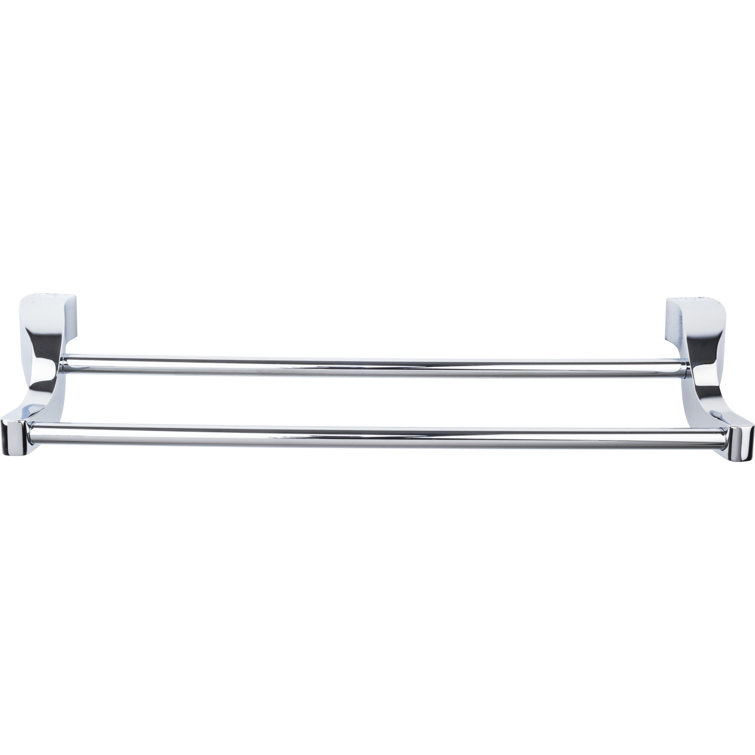 Polished Nickel Double Wall Mounted Towel Bar