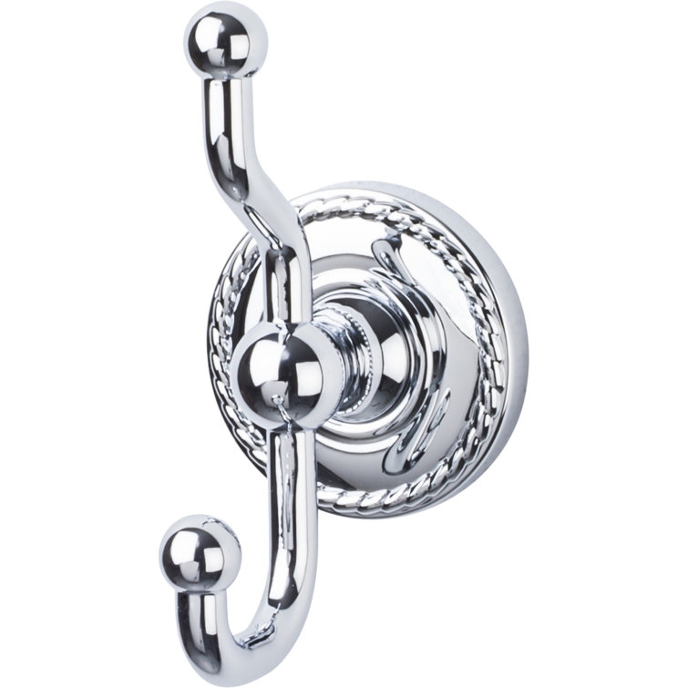 Edwardian Polished Chrome Wall Mounted Double Rope Hooks