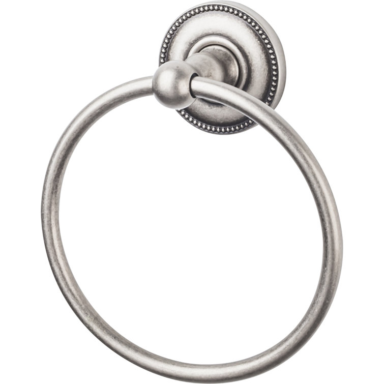 Antique Pewter Wall Mounted Transitional Towel Ring
