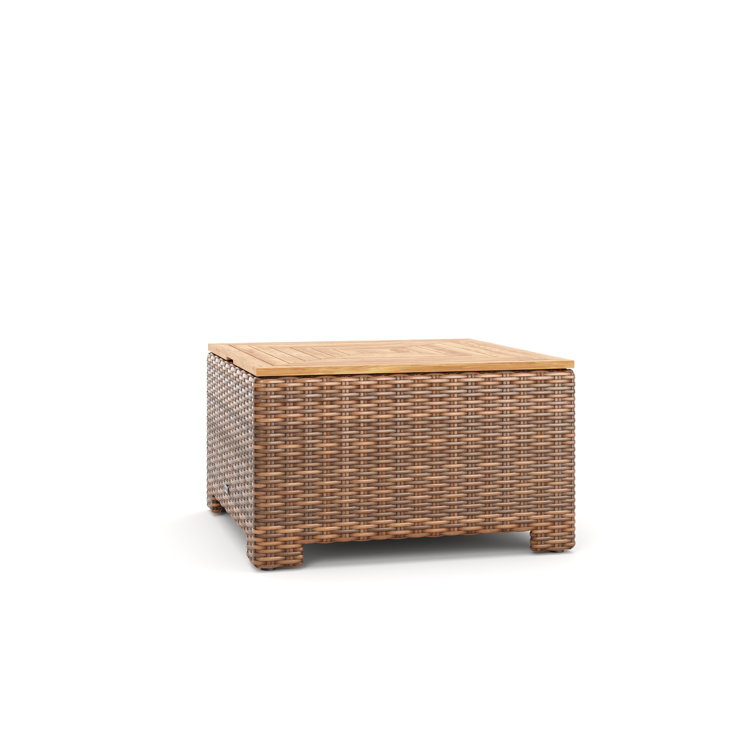 Nico Square Low-Profile Teak Outdoor Chat Table