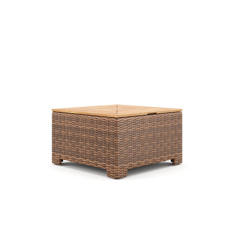 Nico Square Low-Profile Teak Outdoor Chat Table