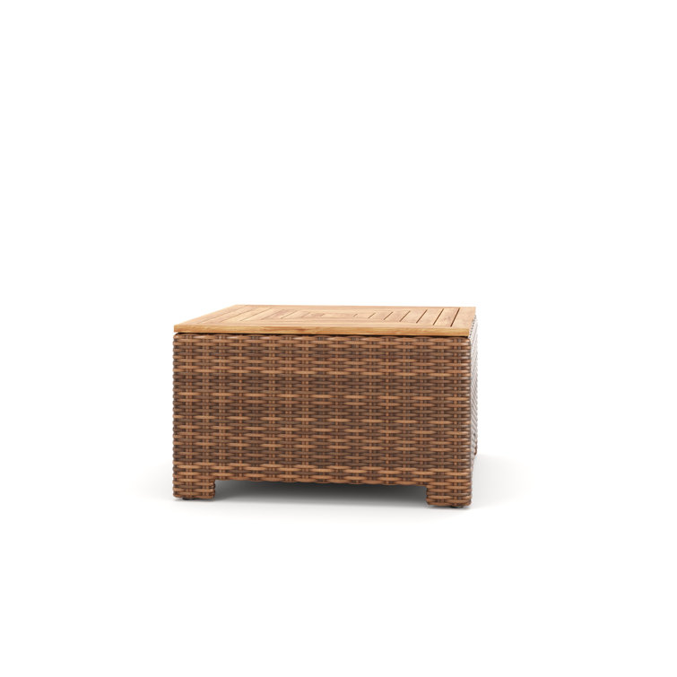 Nico Square Low-Profile Teak Outdoor Chat Table
