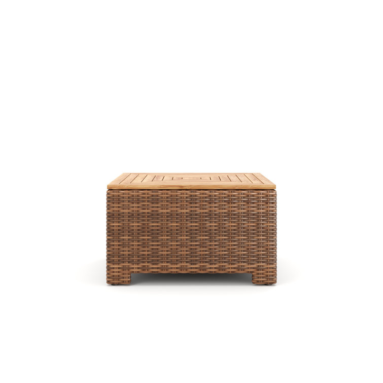 Nico Square Low-Profile Teak Outdoor Chat Table