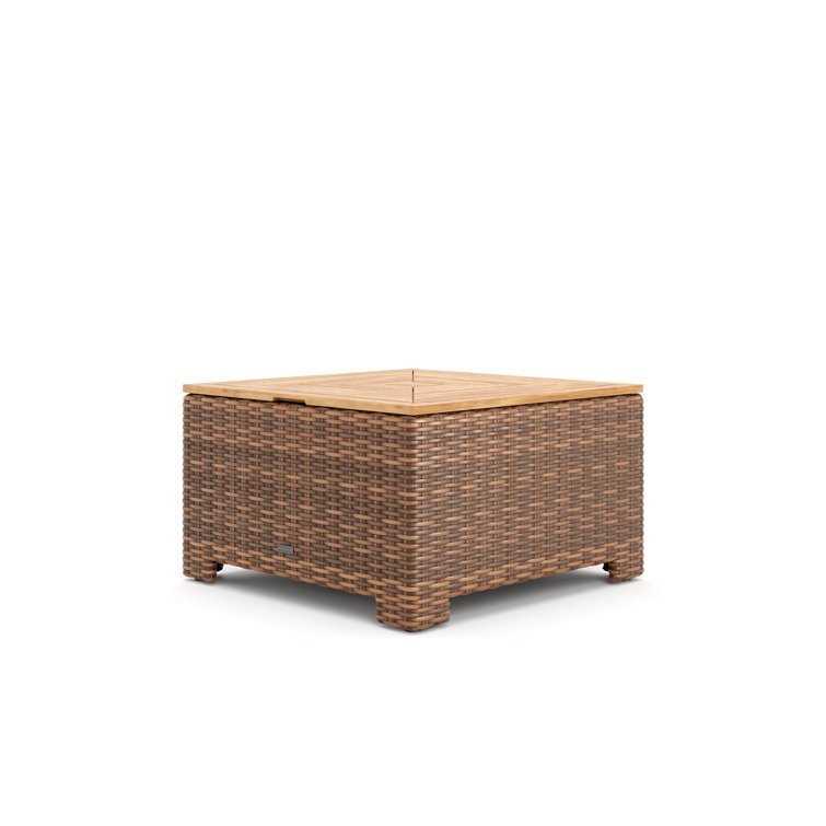 Nico Square Low-Profile Teak Outdoor Chat Table
