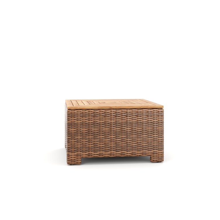 Nico Square Low-Profile Teak Outdoor Chat Table