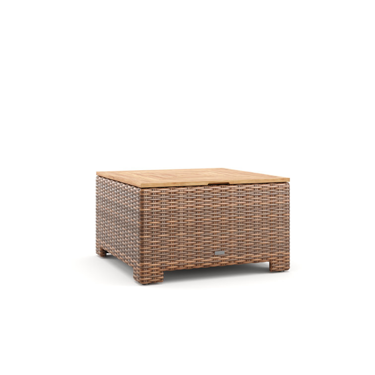 Nico Square Low-Profile Teak Outdoor Chat Table