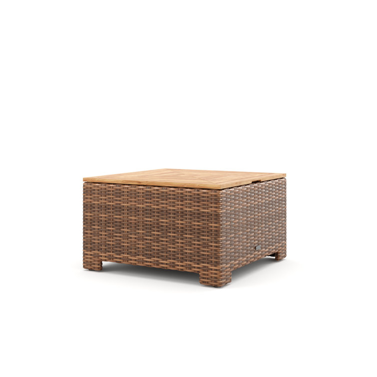 Nico Square Low-Profile Teak Outdoor Chat Table