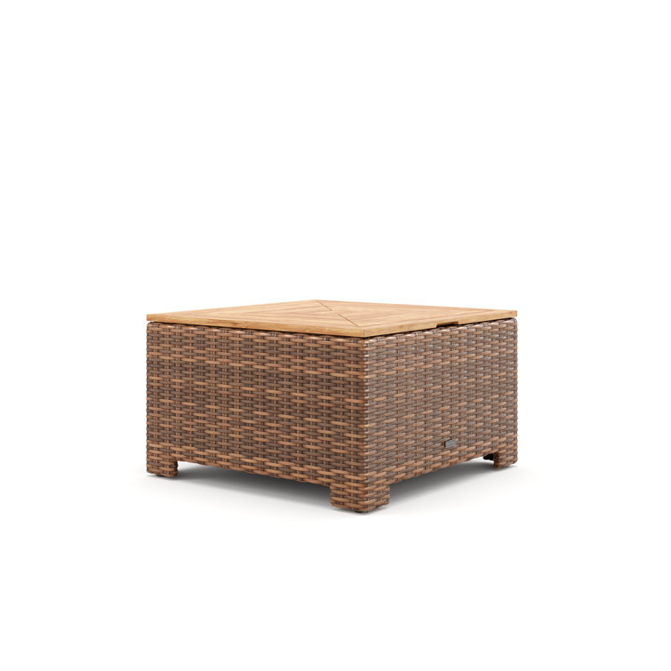Nico Square Low-Profile Teak Outdoor Chat Table