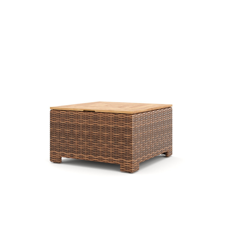 Nico Square Low-Profile Teak Outdoor Chat Table