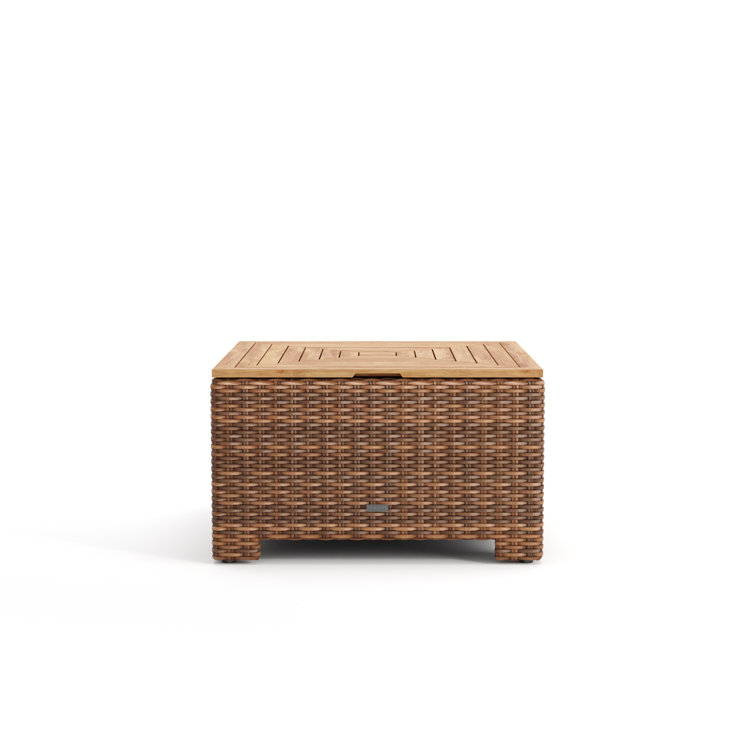 Nico Square Low-Profile Teak Outdoor Chat Table