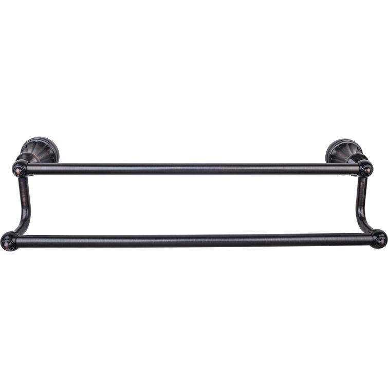 Tuscan Bronze Traditional Wall Mounted Double Towel Bar