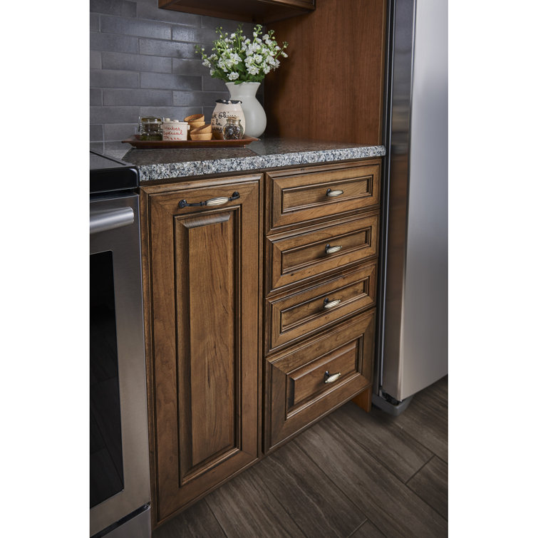 Brushed Bronze Traditional Handle Cabinet Pull with Mounting Hardware