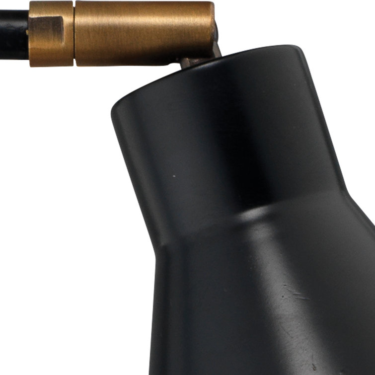 Adjustable Black Iron Desk Lamp with Marble Base