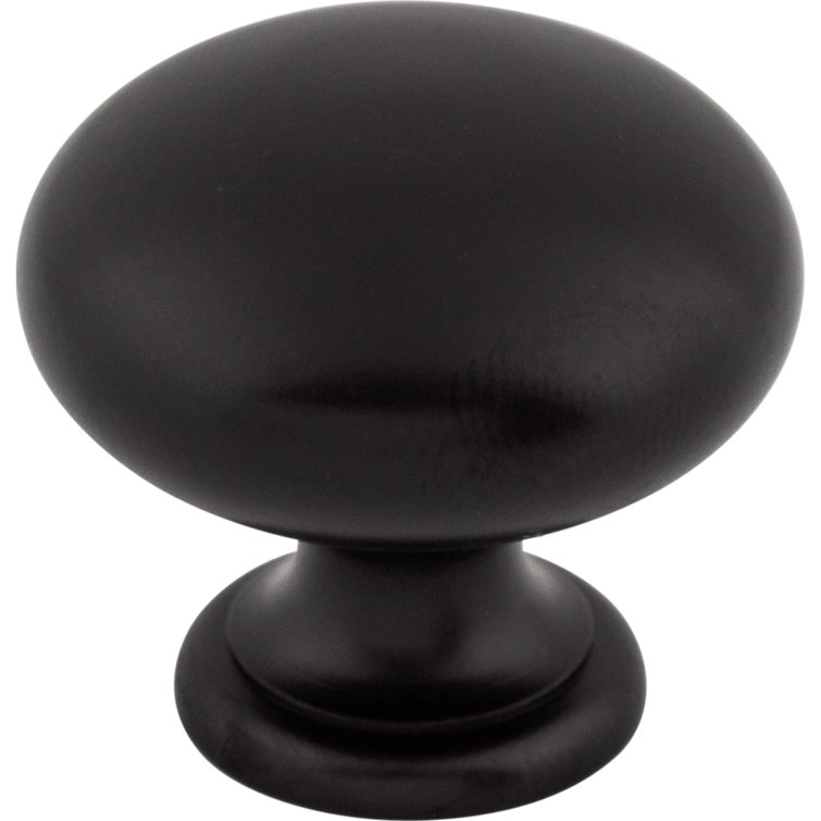 Patina Black Round Brass Cabinet Knob 1 1/4"
