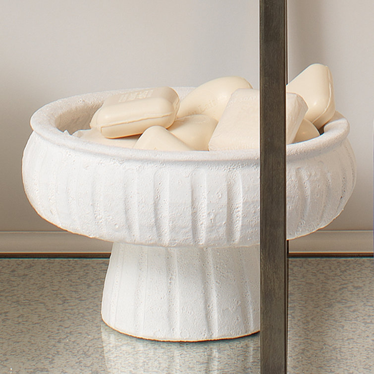 White Textured Ceramic Novelty Table Vase