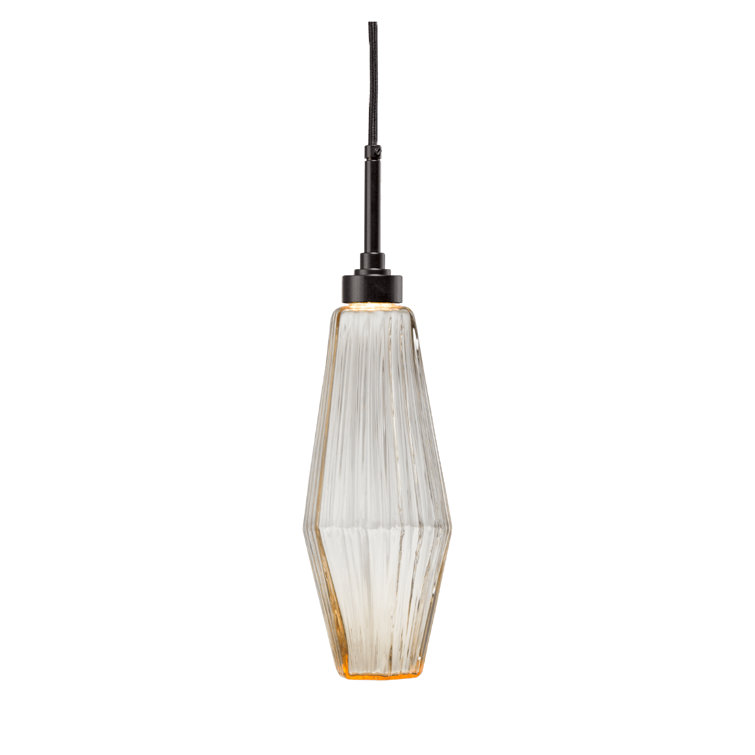 Aalto Matte Black 17" Round Multi-Light Handblown Glass Pendant
