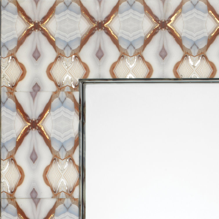 Gold Leaf Rectangular Wood Accent Mirror