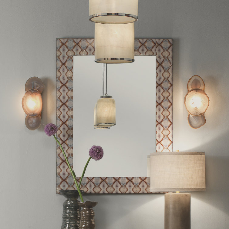 Gold Leaf Rectangular Wood Accent Mirror
