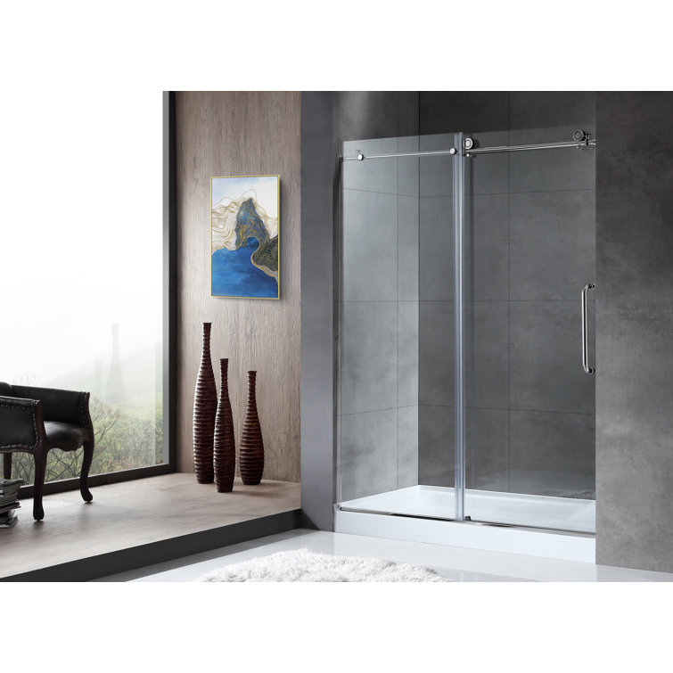 Madam Series 60" x 76" Polished Chrome Frameless Sliding Shower Door