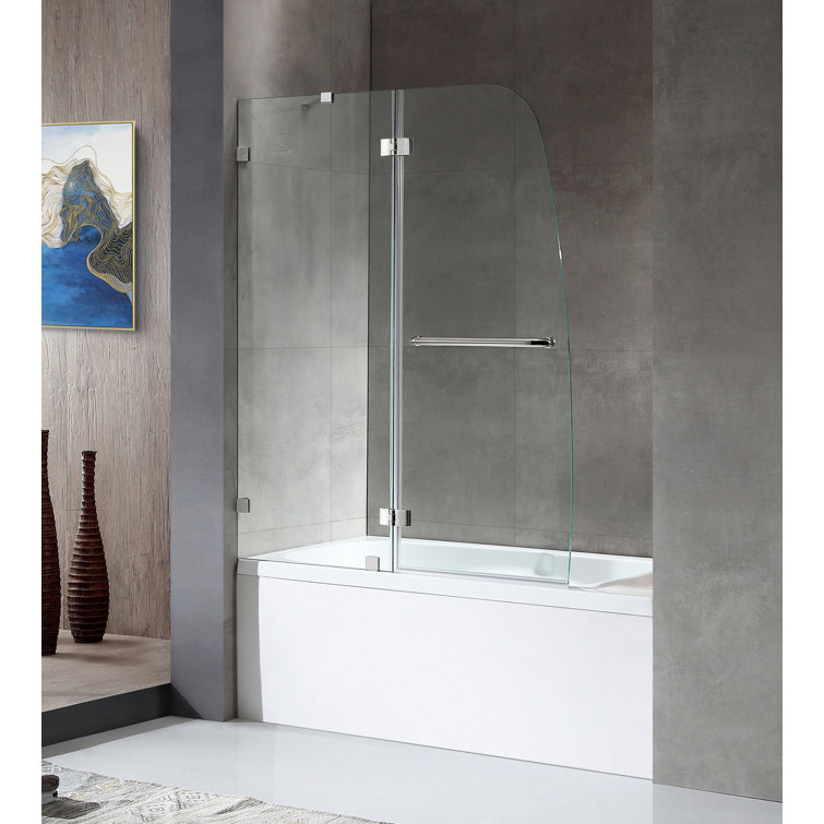 Pacific 48" x 58" Frameless Hinged Tub Door in Polished Chrome