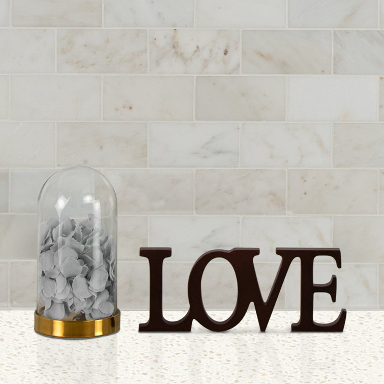 Greecian White 3" x 6" Polished Marble Subway Tile