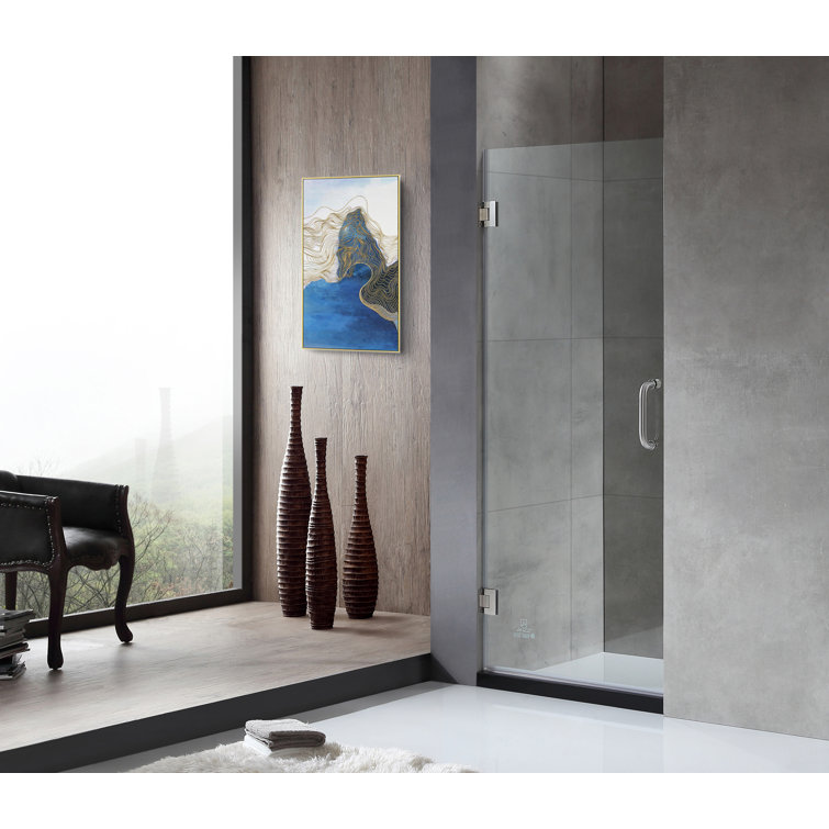 Fellow Series 24" x 72" Brushed Nickel Frameless Shower Door