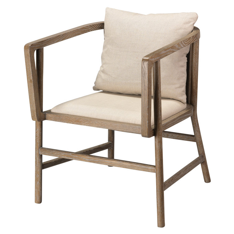 Grayson Handcrafted Gray Wood Accent Chair