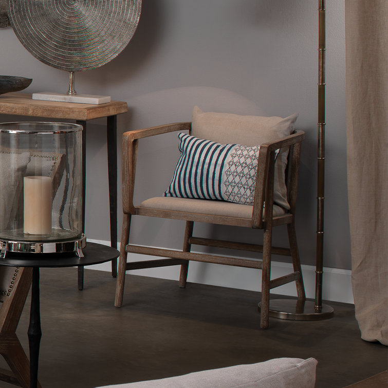 Grayson Handcrafted Gray Wood Accent Chair