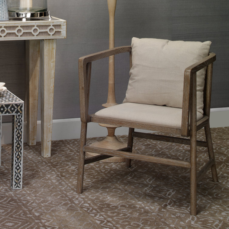 Grayson Handcrafted Gray Wood Accent Chair