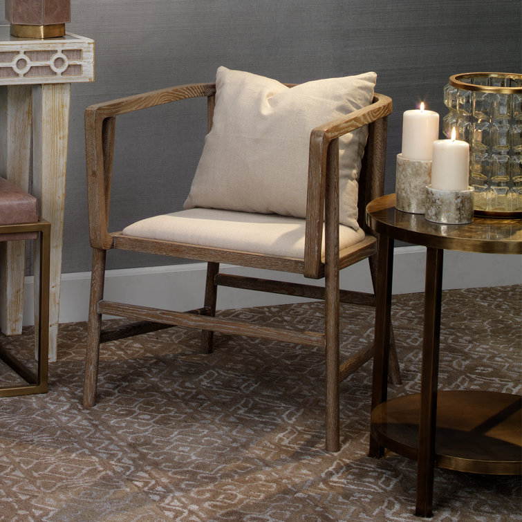 Grayson Handcrafted Gray Wood Accent Chair