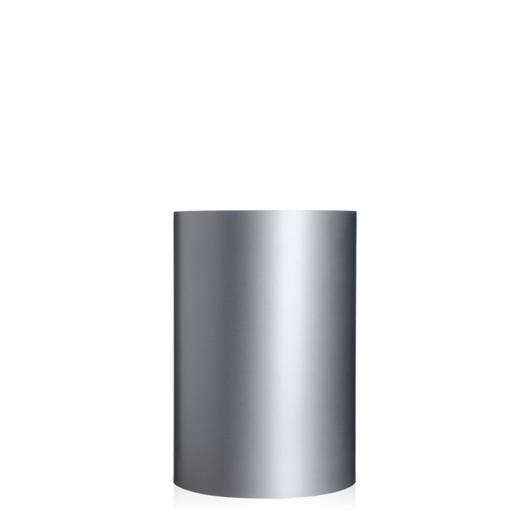 Matte Silver Recycled Plastic Commercial Waste Basket