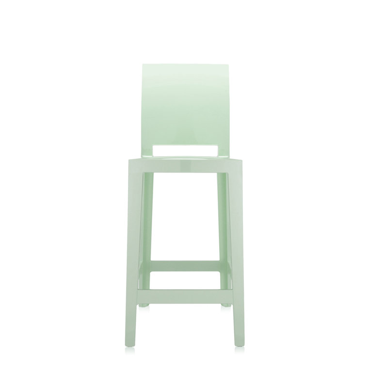 Ghost Family Sleek Black Acrylic Bar Stool, 25.6"