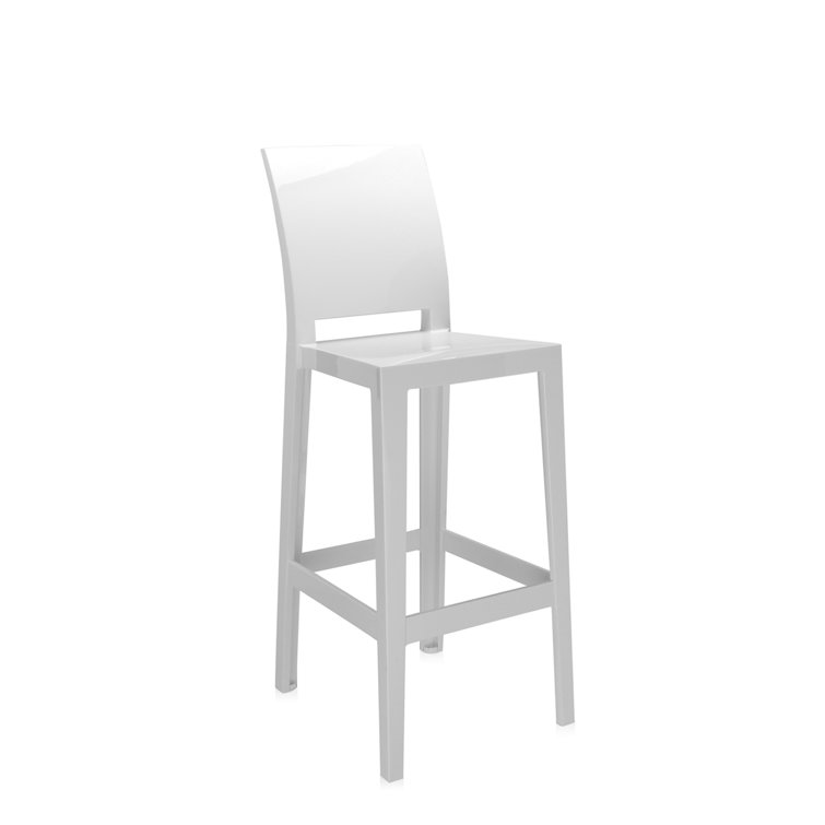 Glossy White Bar Stool with GREENGUARD Gold Certification