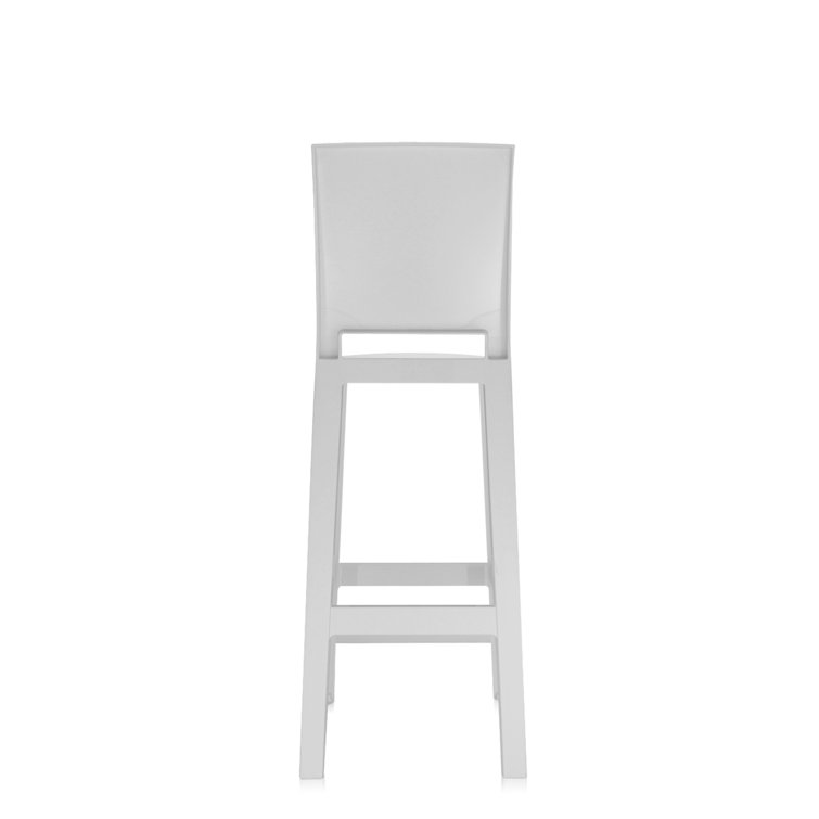 Glossy White Bar Stool with GREENGUARD Gold Certification