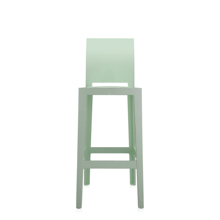 Ghost Family Sleek Black Acrylic Bar Stool, 29.5" Seat Height