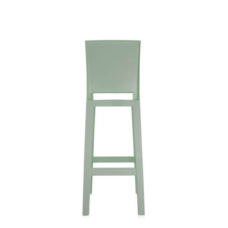 Ghost Family Sleek Black Acrylic Bar Stool, 29.5" Seat Height
